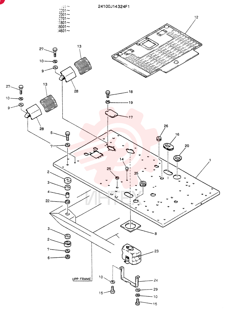 PLATE ASSY. FLOOR 24100J14324F1