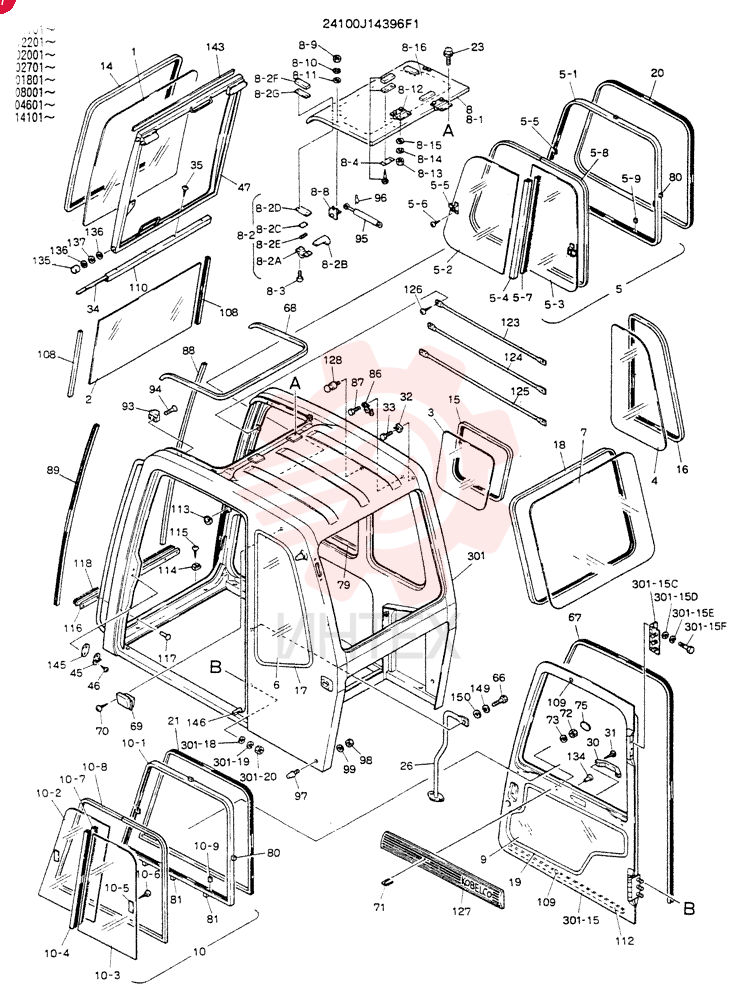 Схема (SK200LC) - MARK III EXCAVATOR ASN YN12201 (1/91-12/91) 24100J14396F1 (2)