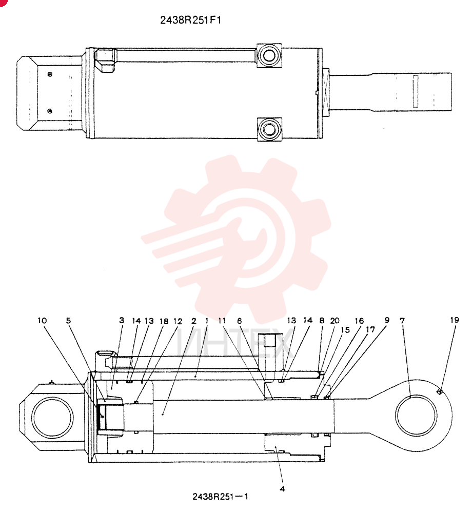 Схема (SK200LC) - MARK III EXCAVATOR ASN YN12201 (1/91-12/91) 2438R251F1