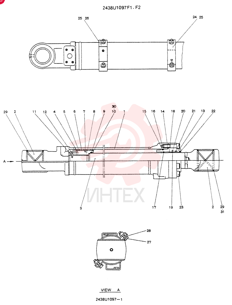 Схема (SK200LC) - MARK III EXCAVATOR ASN YN12201 (1/91-12/91) 2438U1097F1