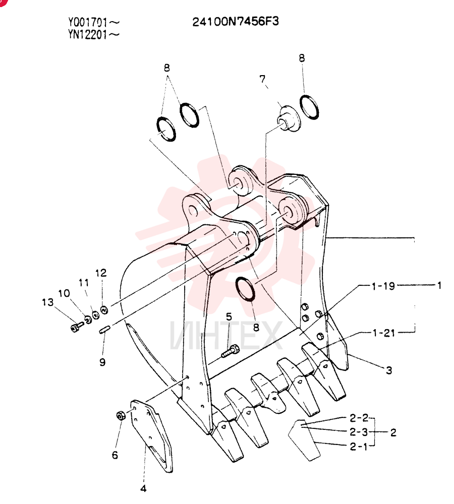 Схема (SK200LC) - MARK III EXCAVATOR ASN YN12201 (1/91-12/91) 24100N7456F3