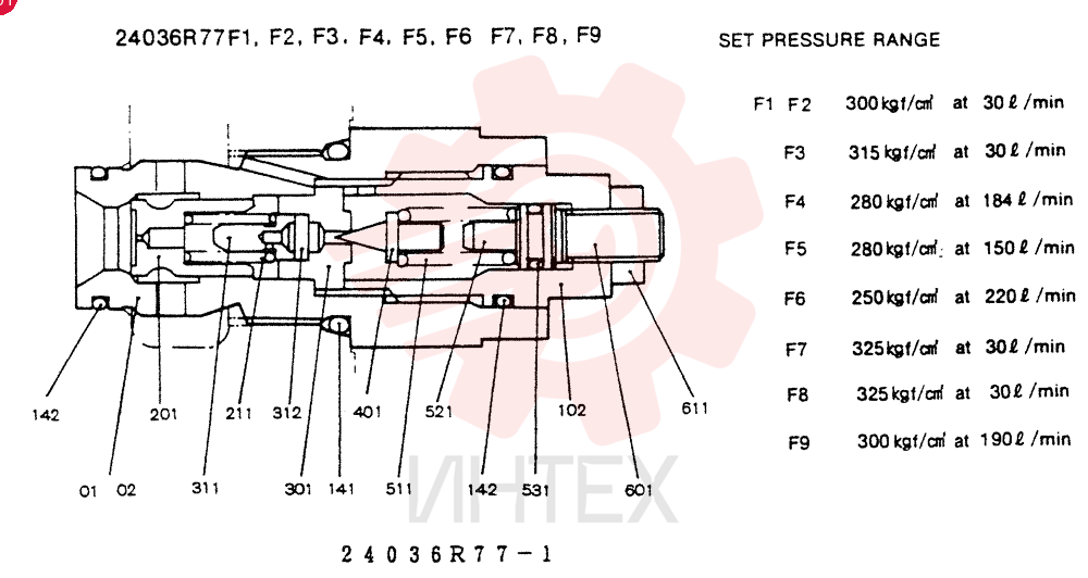 Схема (SK200LC) - MARK III EXCAVATOR ASN YN12201 (1/91-12/91) 24036R77F1