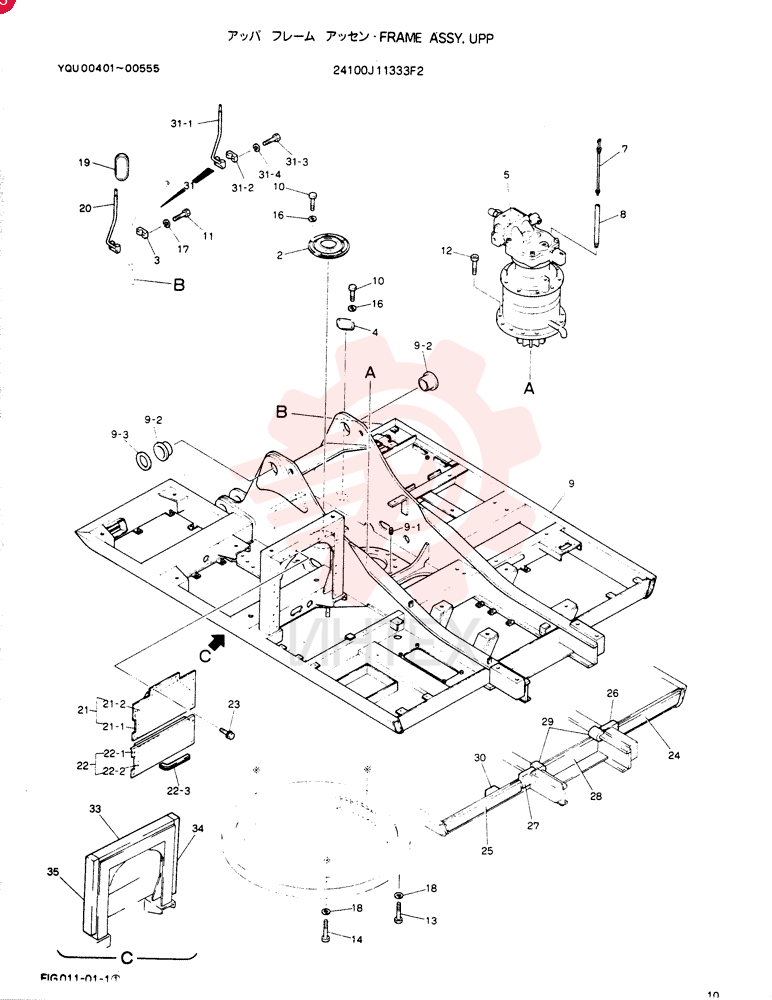 FRAME ASSY. UPP 24100J11333F2