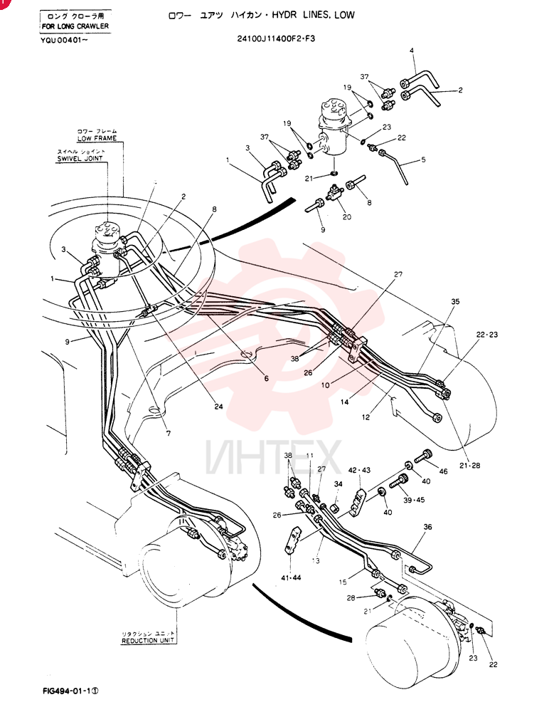 HYDR LINES, LOW, APPLICABLE: YQU00401-00585