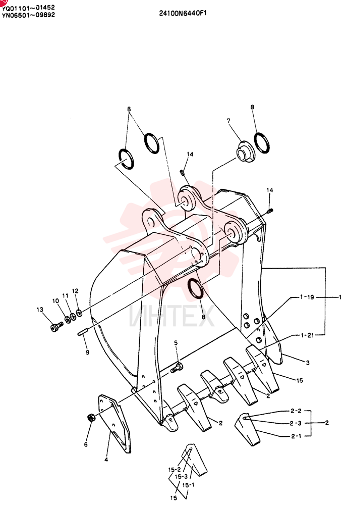 BUCKET ASSY. 0.8M3