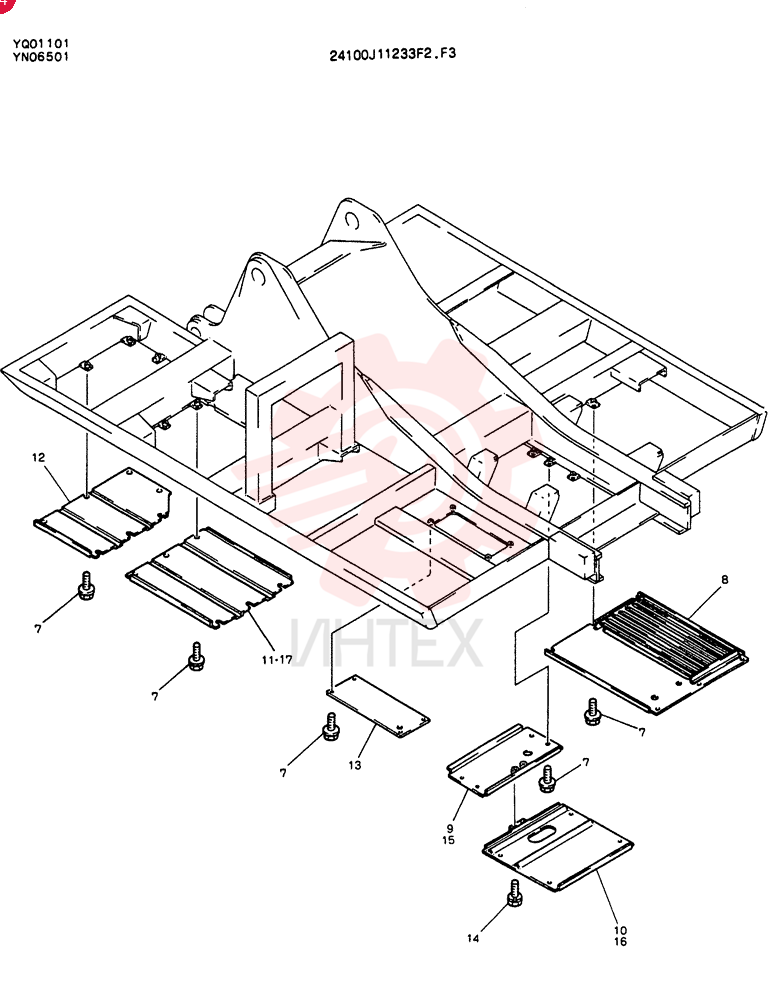COVER ASSY,UNDER, Serial Range: YQ01101-YQ01206