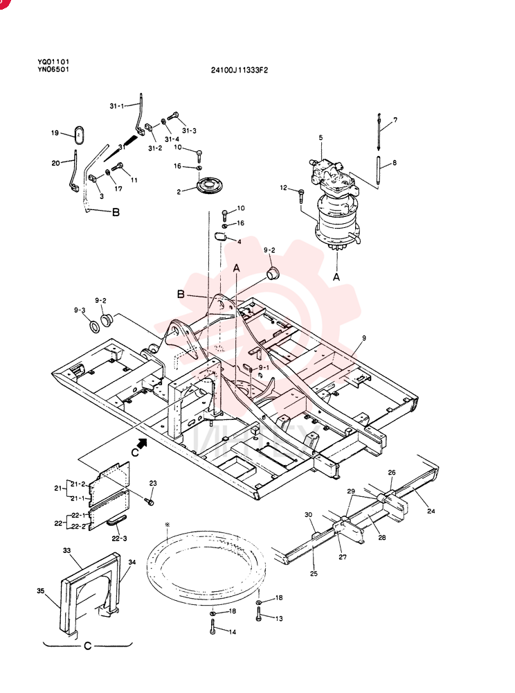 FRAME ASSY,UPP 24100J11333F2