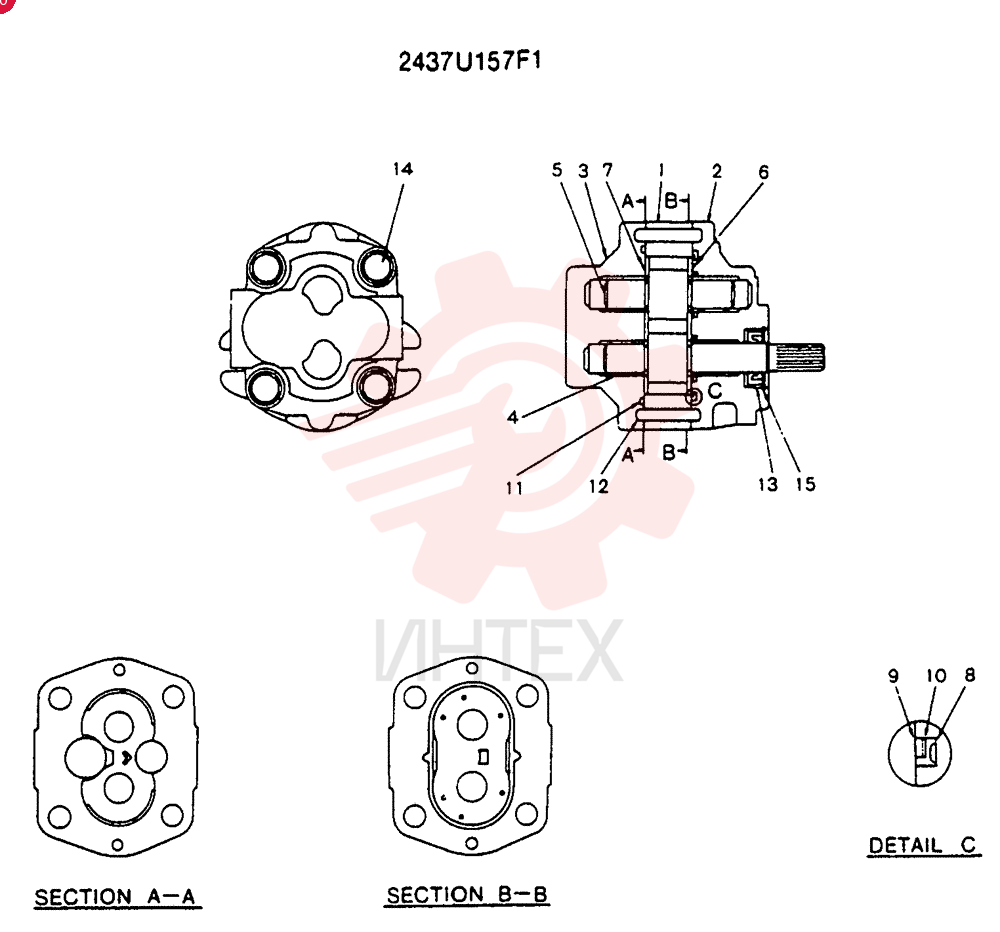 HYDRAULIC PUMP 2437U157F1