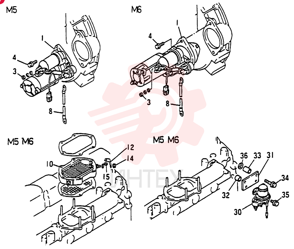 STARTER MOTOR,24V, 5kW VAME087590 (1)