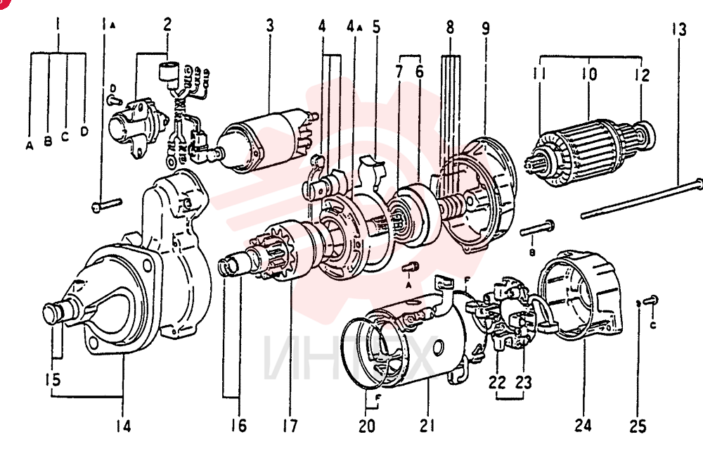 STARTER MOTOR VAME087587