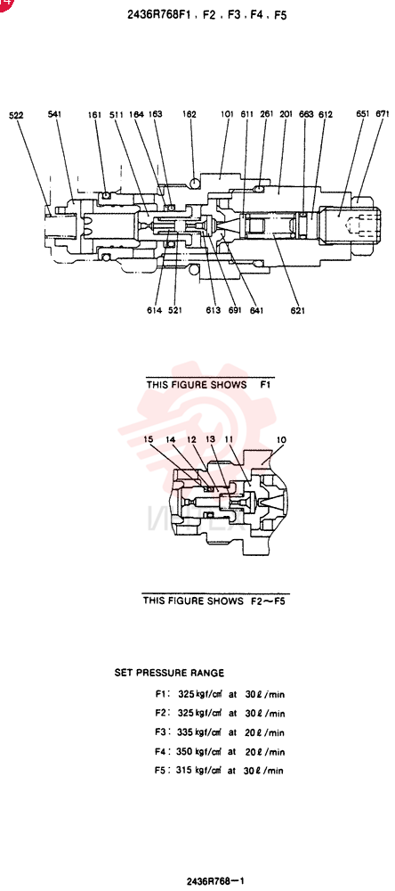 VALVE PRESSURE RELIE 2436R768F1