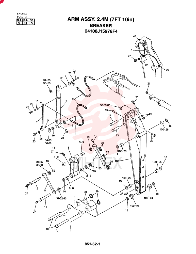 ARM ASSY 2.4M 24100J15976F4 (2)