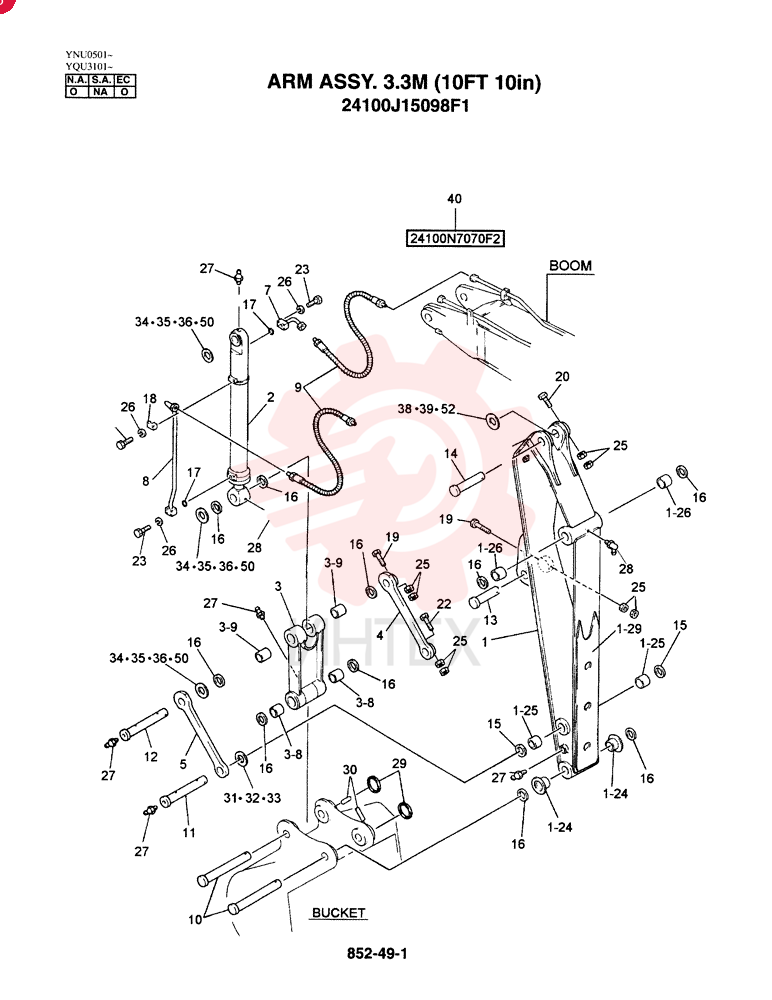 ARM ASSY, LONG 24100J15098F1