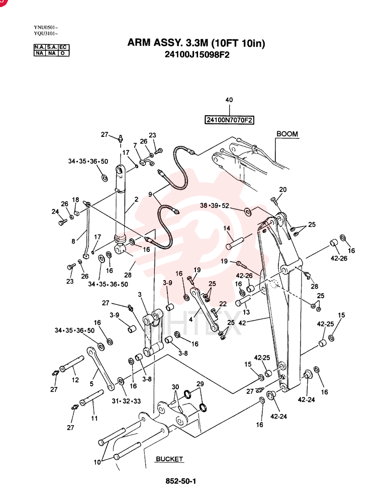 ARM ASSY, LONG 24100J15098F2