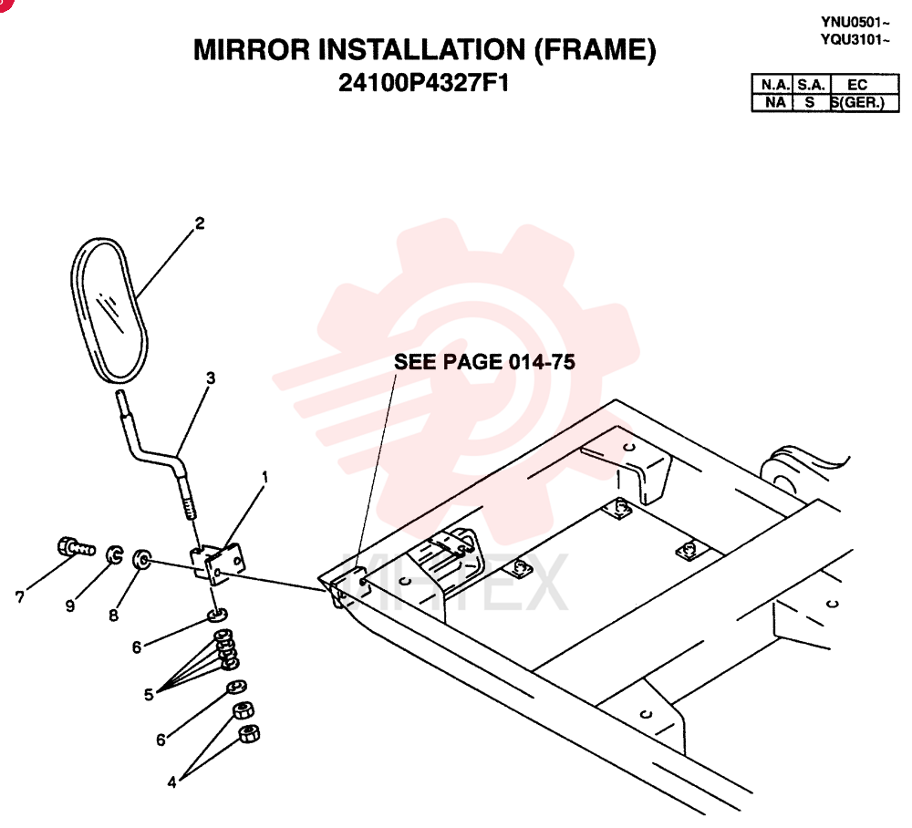 MIRROR INSTALLATION (FRAME) 24100P4327F1 (2)