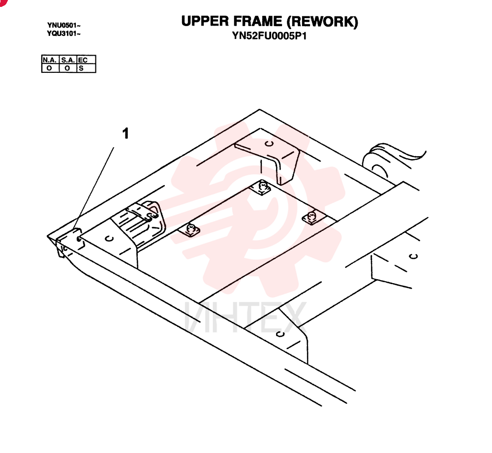 REWORK, UPPER FRAME (LEFT LOWER MIRROR MOUNT), SEE  FIGURE 02-003