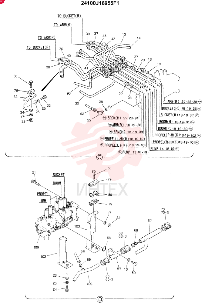 UPPER HYDR LINES 24100J16955F1 (3)