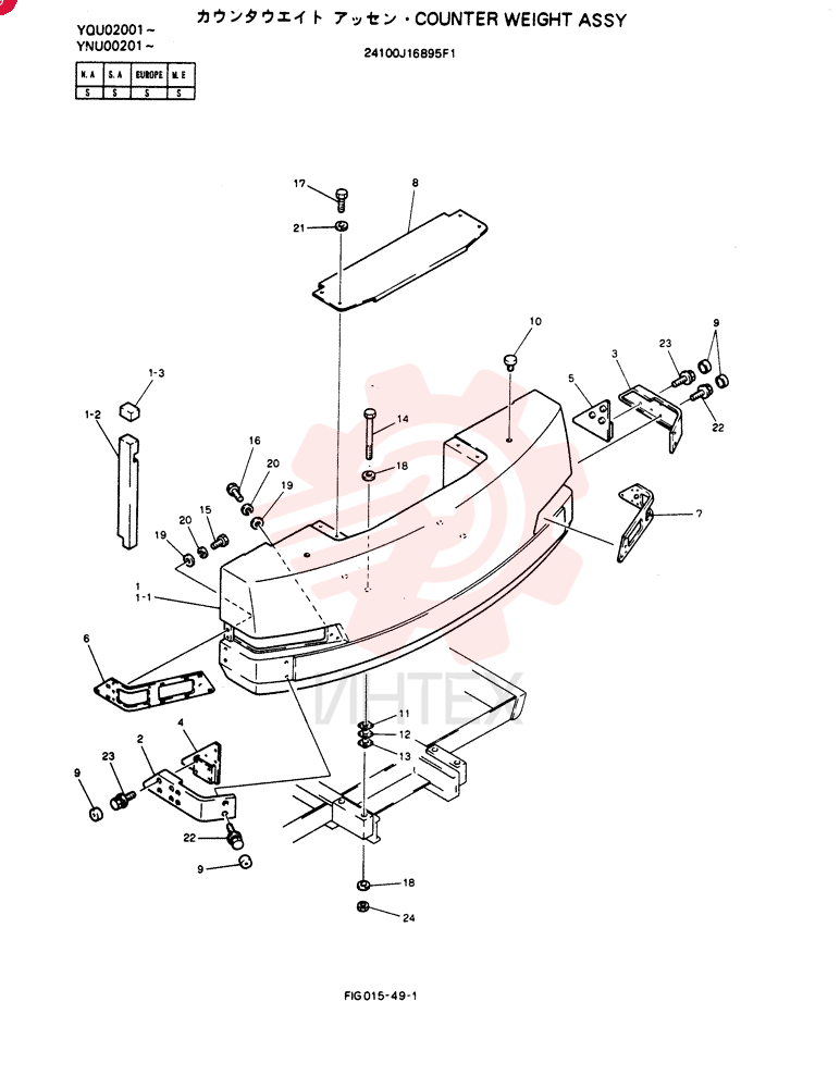 COUNTERWEIGHT ASSY 24100J16895F1
