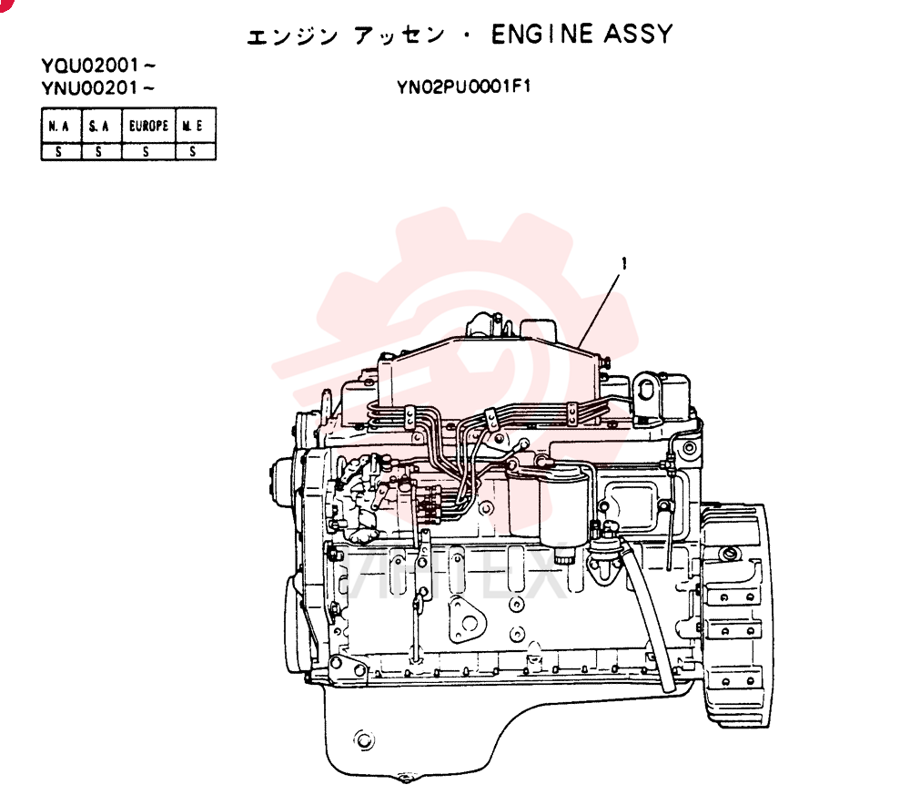 ENGINE YN02PU0001F1