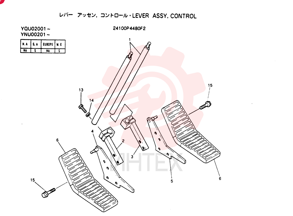 LEVER ASSY, CONTROL 24100P4480F2