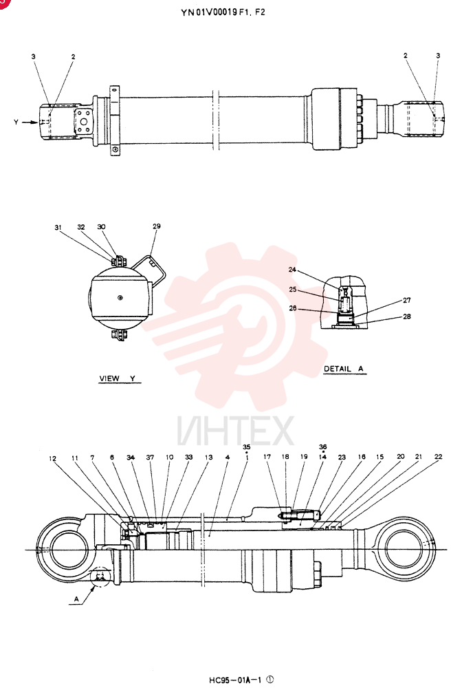 CYLINDER ASSY, ARM YN01V00019F1