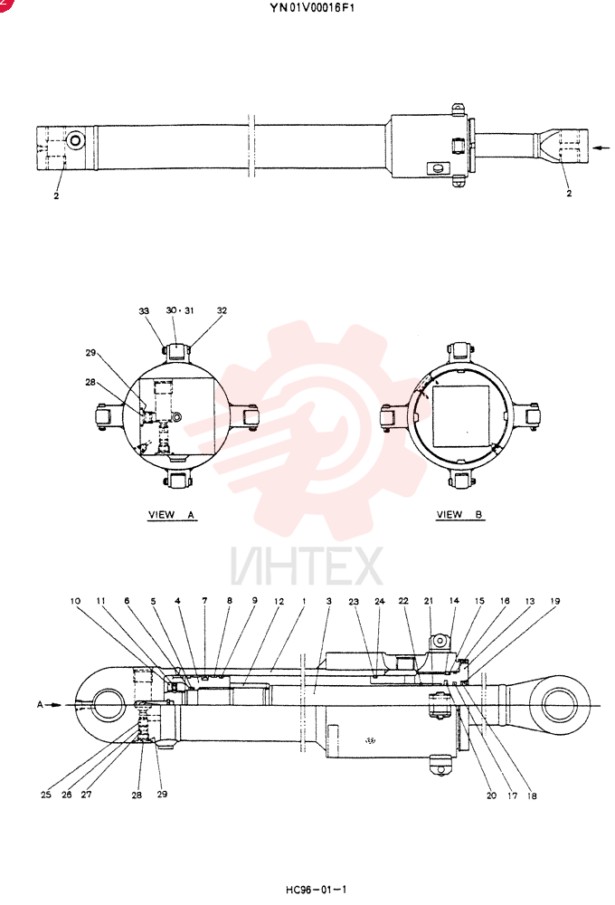 CYLINDER ASSY,ARM YN01V00016F1