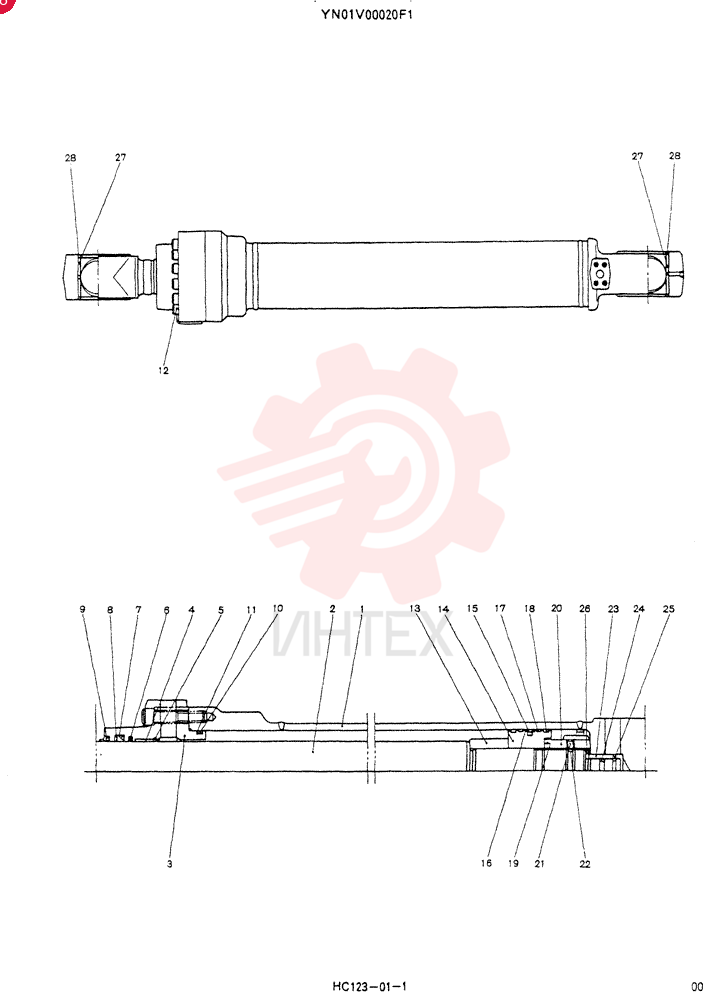 CYLINDER ASSY, SHORT LOADER YN01V00020F1