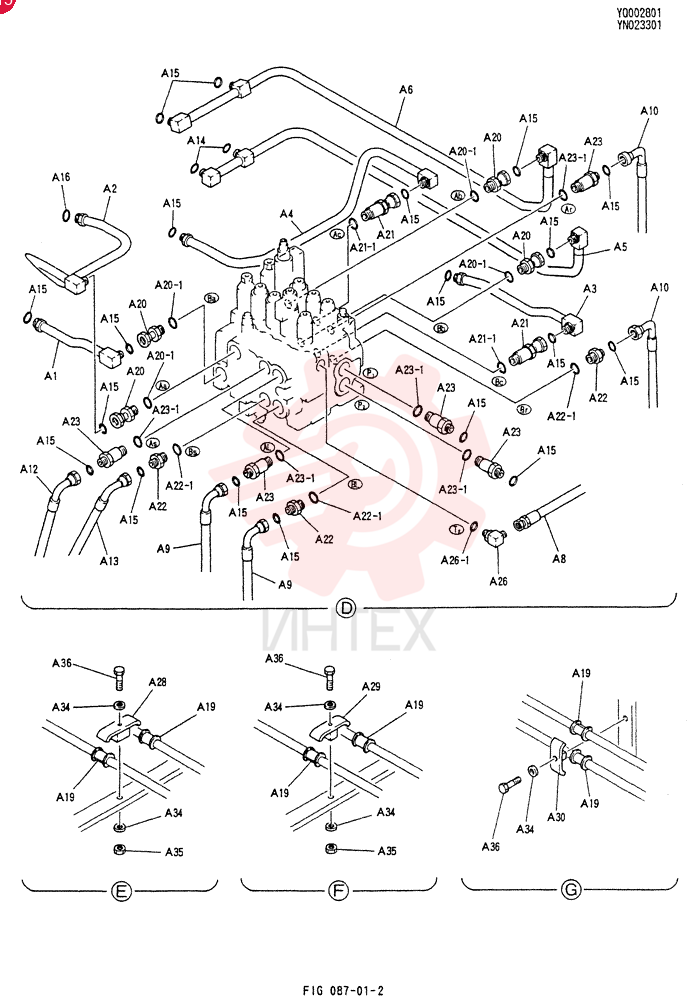 HYDRALIC LINES, UPPER YN03H00019F1 (2)