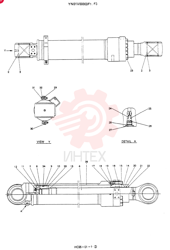 HYDRAULIC CYLINDER YN01V00003F1