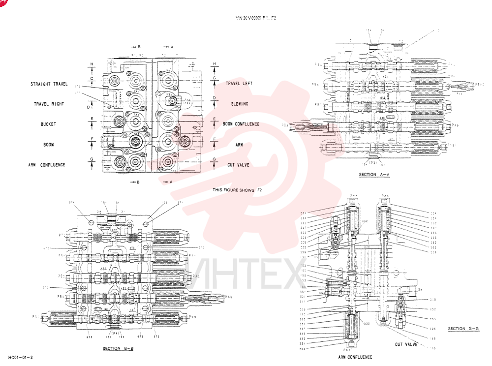Схема (SK200LC) - MARK V EXCAVATOR ASN YQ02801 (1/95-12/95) YN30V00021F1 (2)