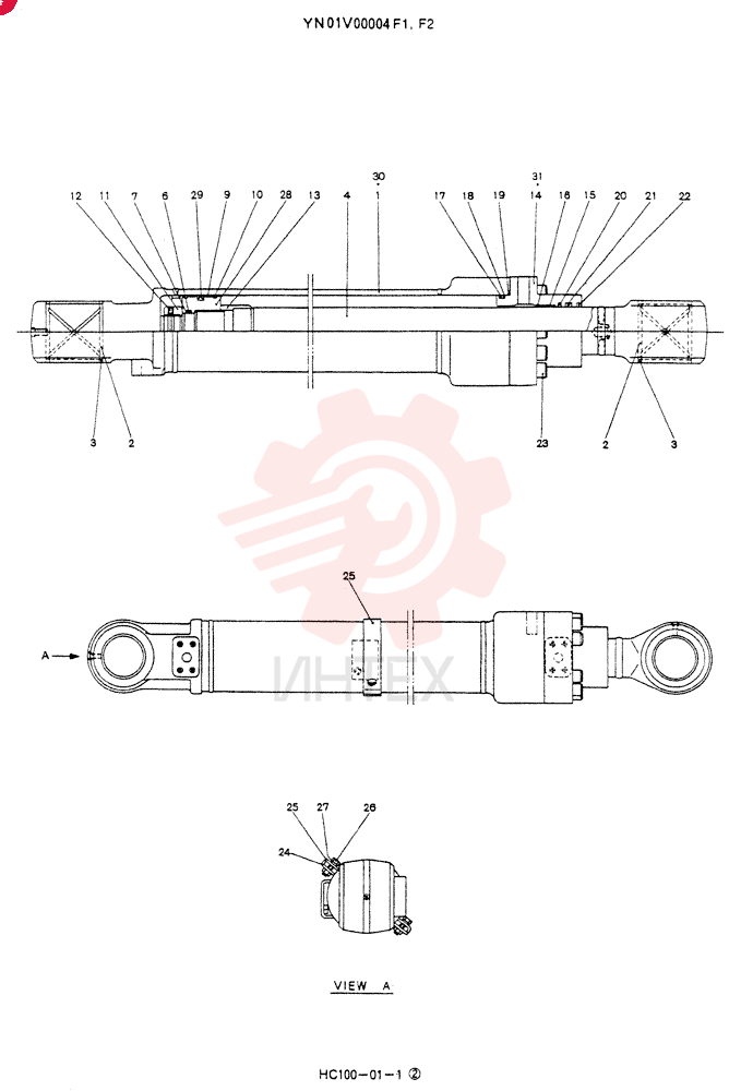 Схема (SK200LC) - MARK V EXCAVATOR ASN YQ02801 (1/95-12/95) YN01V00004F1
