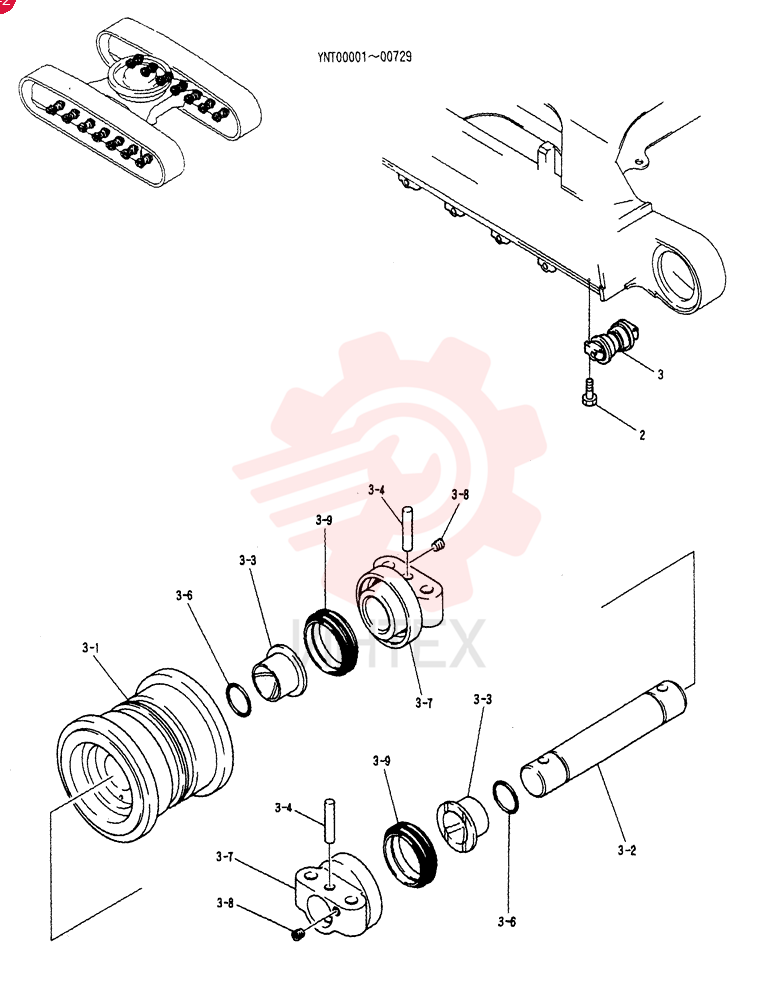 ROLLER ASSY, TRACK YN64D00005F3
