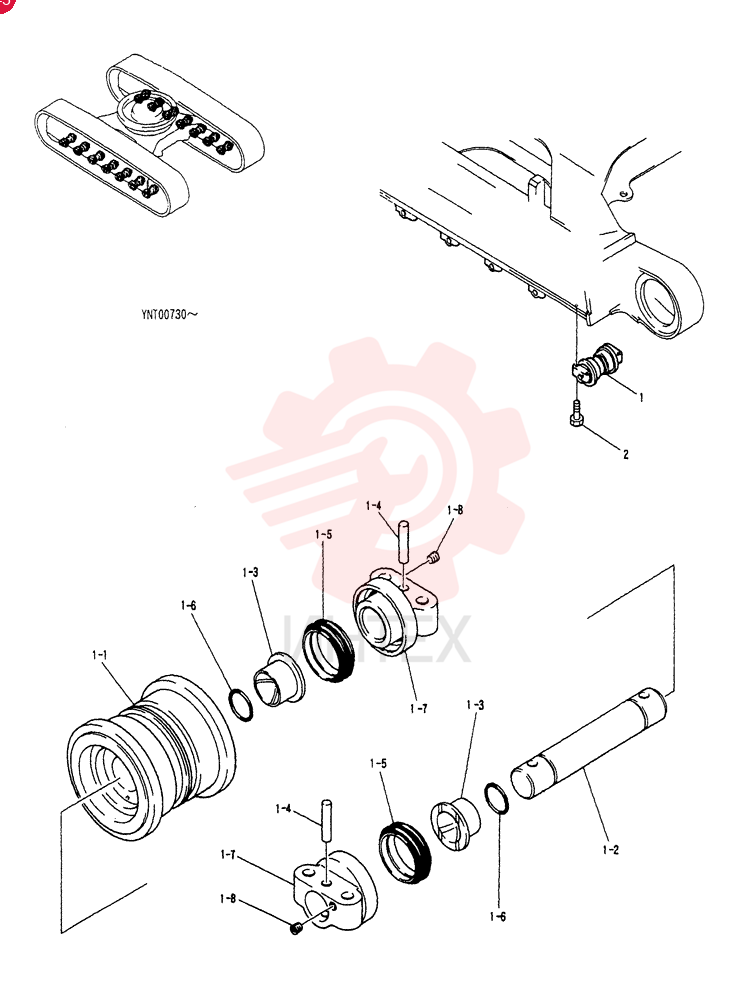 ROLLER ASSY, TRACK YN64D00008F1