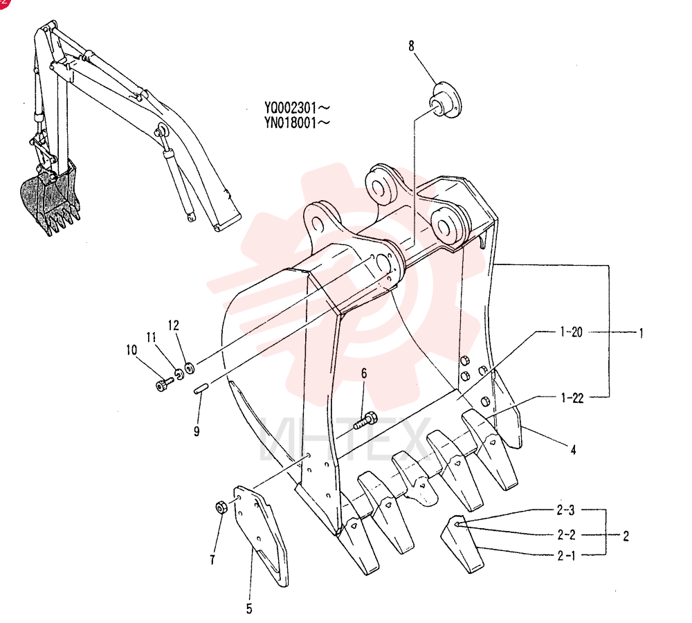 BUCKET ASSY. 0.6M3