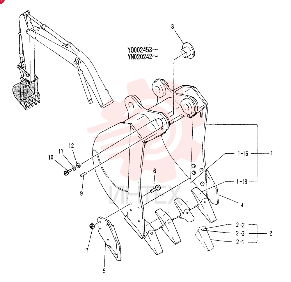 BUCKET ASSY, 0. 7M3