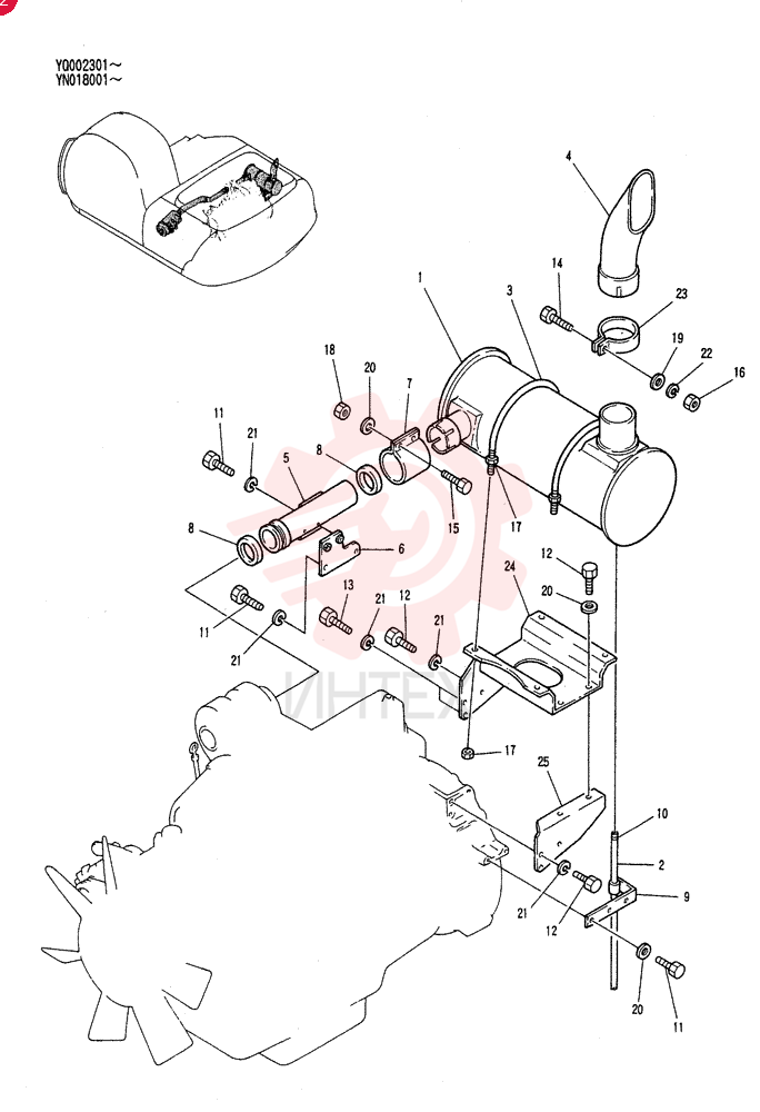 MUFFLER ASSY YN12P00003F1