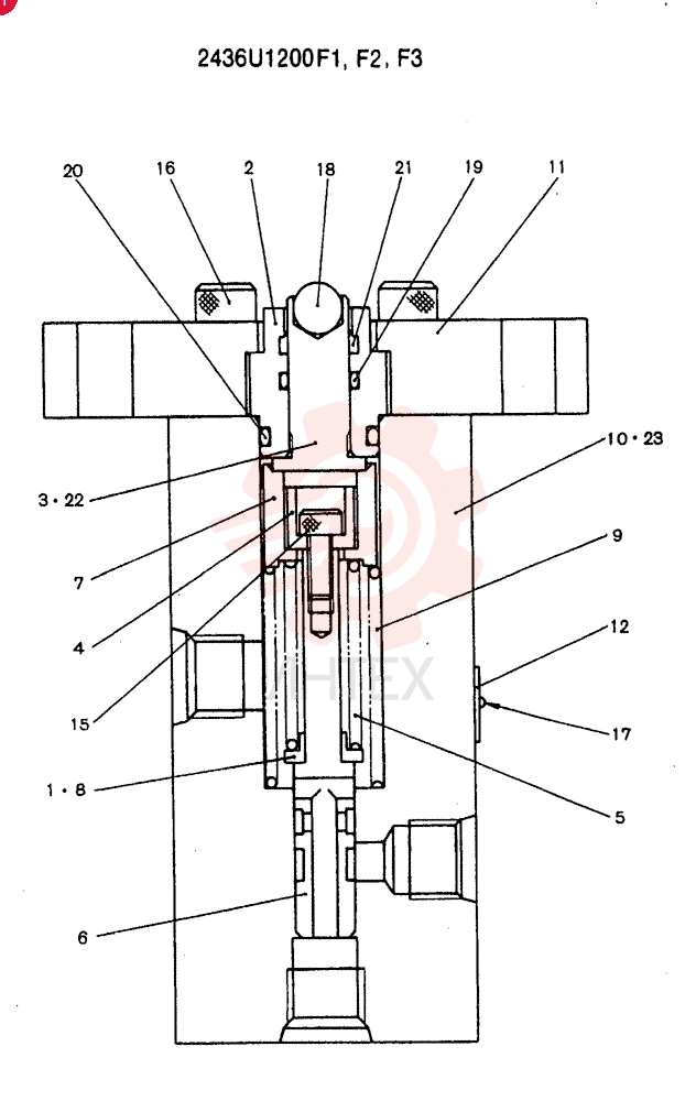 Схема (SK200LC) - MARK V EXCAVATOR BTW YQ002301 - YQ002654 (ANZ) (1/95-12/95) 2436U1200F1