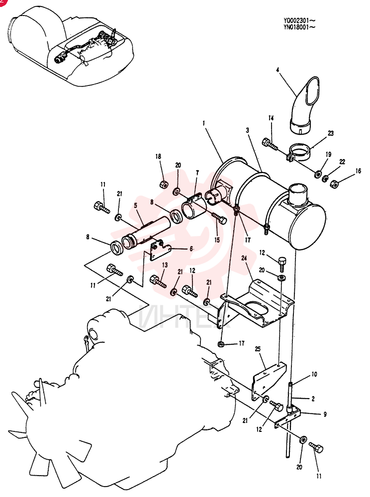 MUFFLER ASSY YM2P00003F1