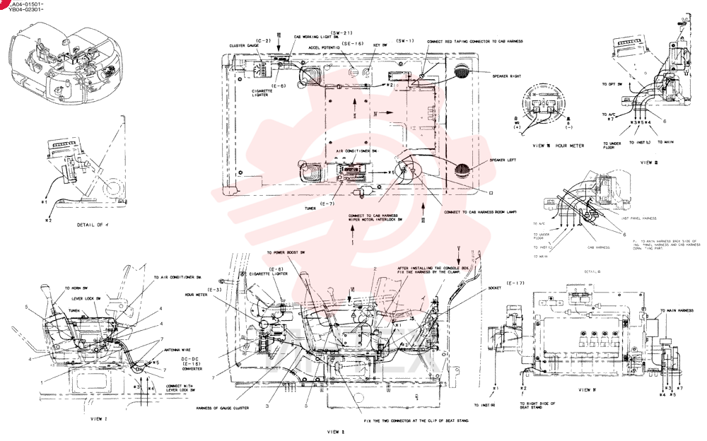 HARNESS ASSY, CAB YB14E00015F1 (6)