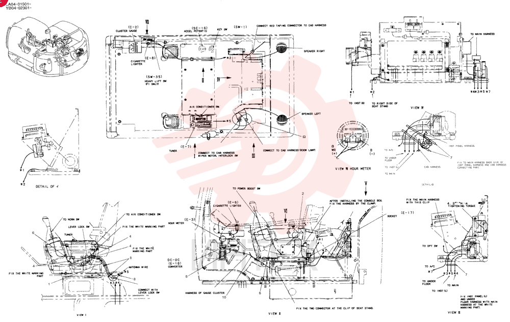 HARNESS ASSY, CAB YB14E00010F1 (5)