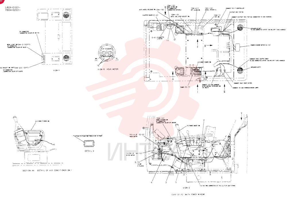 HARNESS ASSY, CAB (WITHOUT POWER WINDOW) YB14E00013F1 (2)