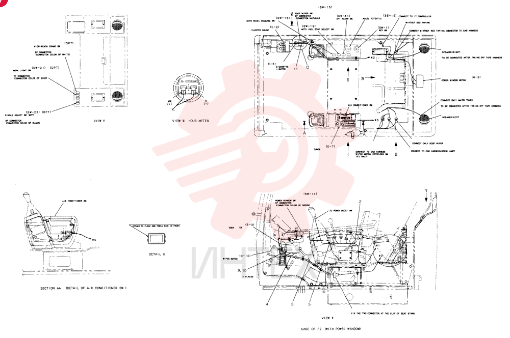 HARNESS ASSY, CAB (WITHOUT POWER WINDOW) YB14E00013F1 (7)