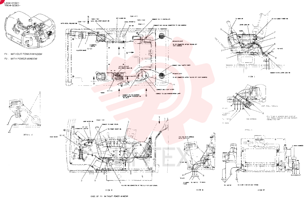 HARNESS ASSY, CAB (WITHOUT POWER WINDOW) YB14E00013F1 (8)
