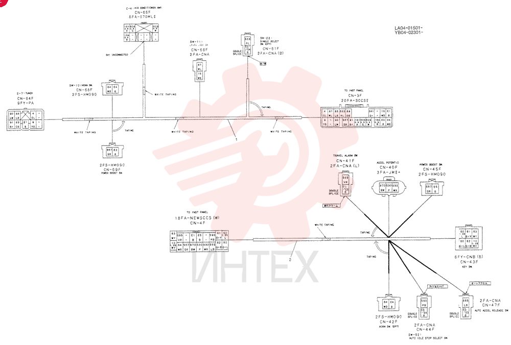 HARNESS ASSY, CAB (WITHOUT POWER WINDOW) YB14E00013F1 (1)