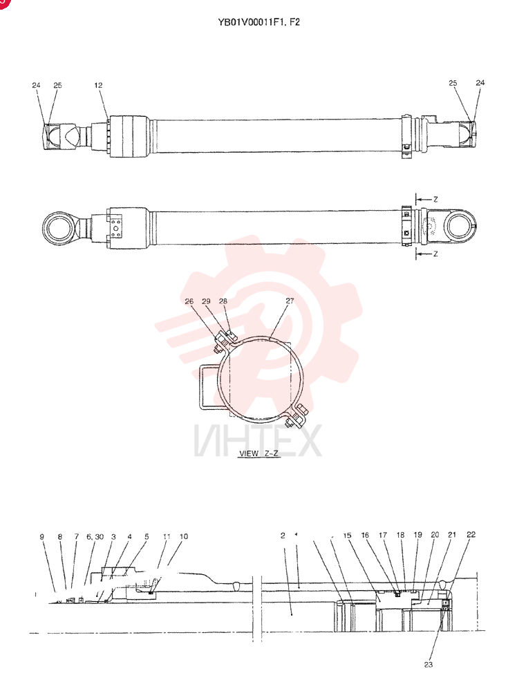 HYDRAULIC CYLINDER YB01V00011F1 (1)
