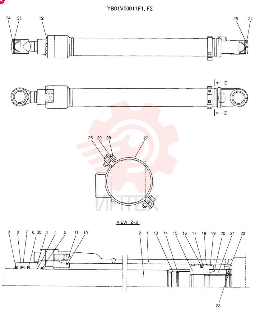 HYDRAULIC CYLINDER YB01V00011F1 (2)