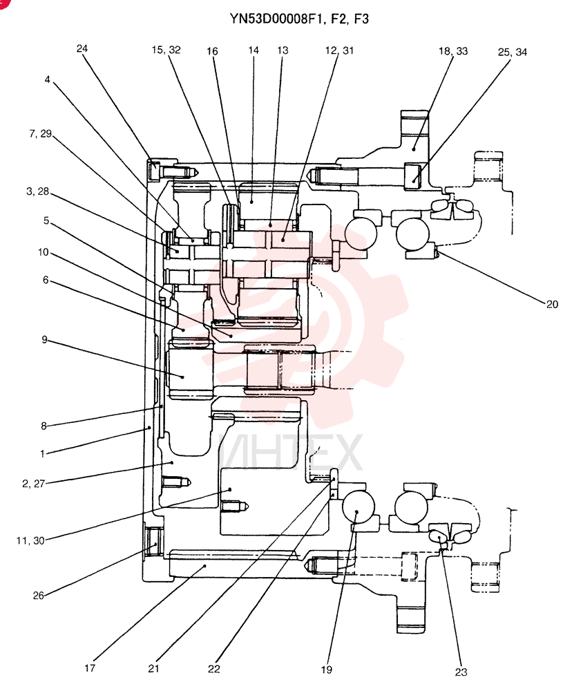 HYDRAULIC MOTOR YN53D00008F1 (2)