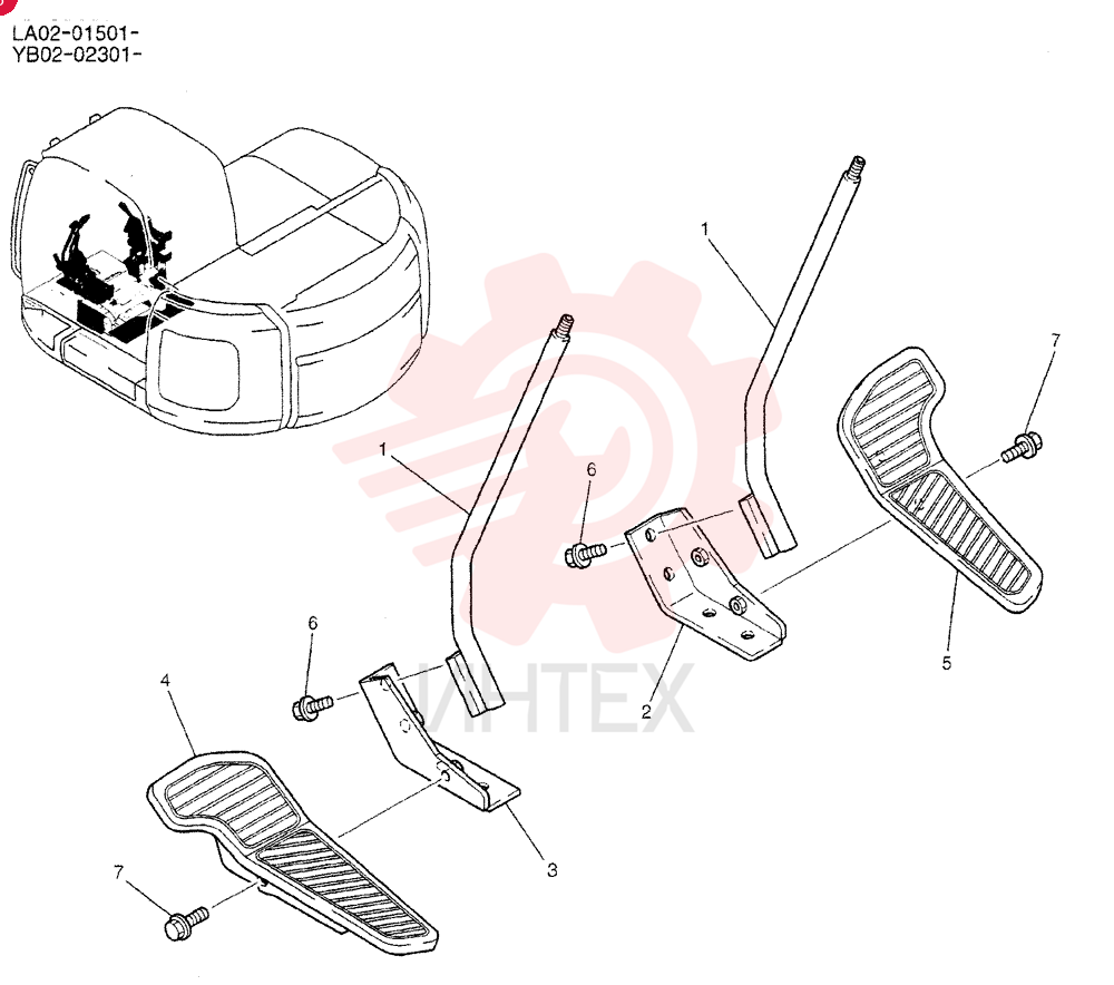 LEVER ASSY. YV50M00003F1 (2)