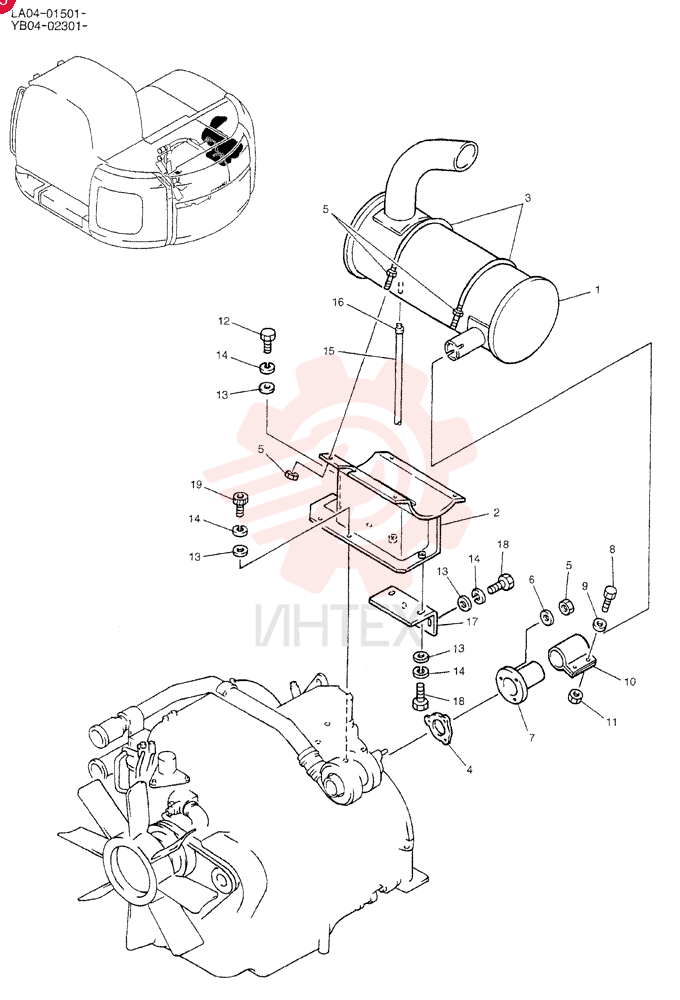MUFFLER ASSY YB12P00001F1 (2)