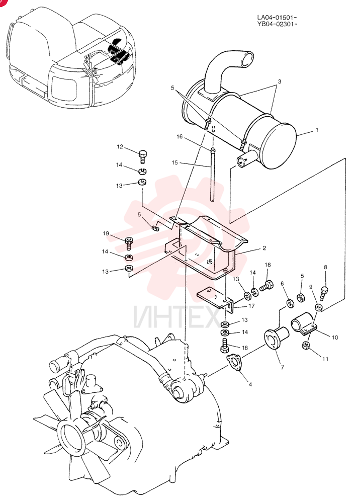MUFFLER ASSY YB12P00001F1 (1)